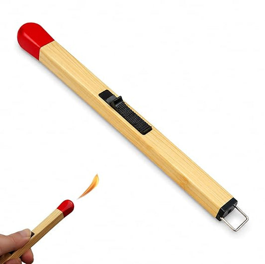Match Stick Shaped Gas Lighter for Kitchen | Long Handle Butane Gas Lighter for Stove, Candle & BBQ | Windproof Flame Lighter, Refillable Multipurpose Lighter for Outdoor Use & Home