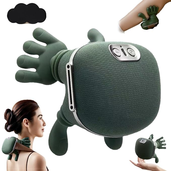 Massager, Wireless Portable Neck and Back Massager, Electric Deep Tissue 4D Kneading Massage, Simulated Human Hand Design for Pain Relief and Muscle Relax