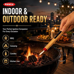 Match Stick Shaped Gas Lighter for Kitchen | Long Handle Butane Gas Lighter for Stove, Candle & BBQ | Windproof Flame Lighter, Refillable Multipurpose Lighter for Outdoor Use & Home
