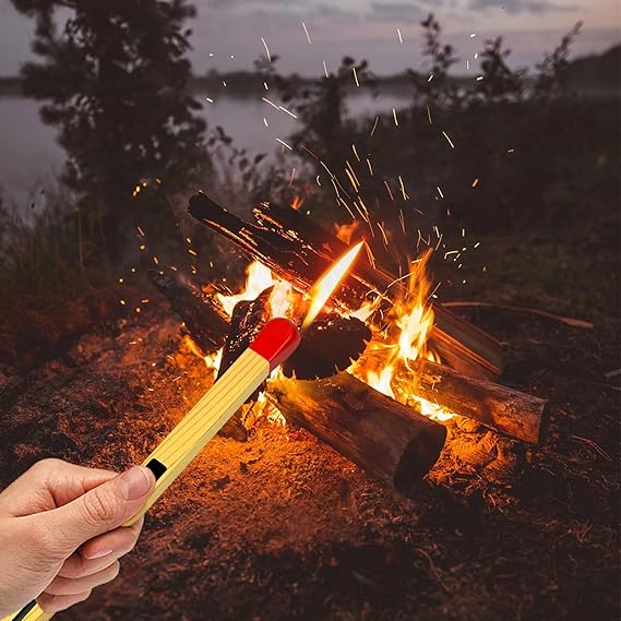 Match Stick Shaped Gas Lighter for Kitchen | Long Handle Butane Gas Lighter for Stove, Candle & BBQ | Windproof Flame Lighter, Refillable Multipurpose Lighter for Outdoor Use & Home